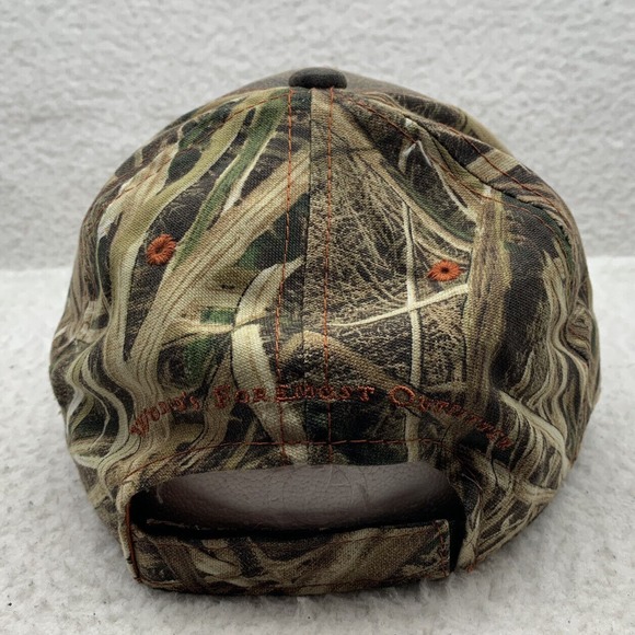 Cabela's Camo Baseball Hat Mens Hook Loop OSFM Brush Marsh Grass Bird Hunting - Picture 3 of 7